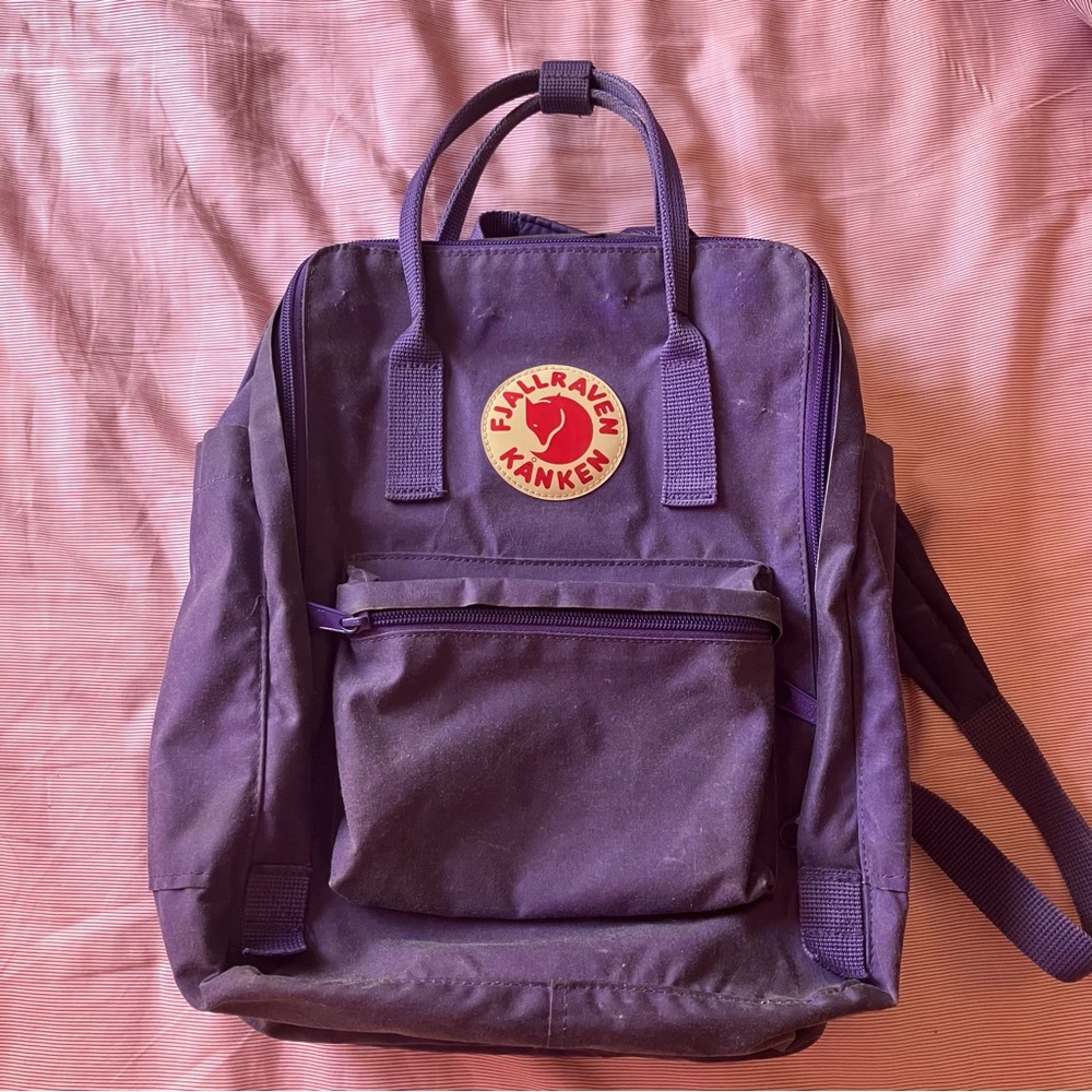 Purple Fjallraven Kanken Backpack